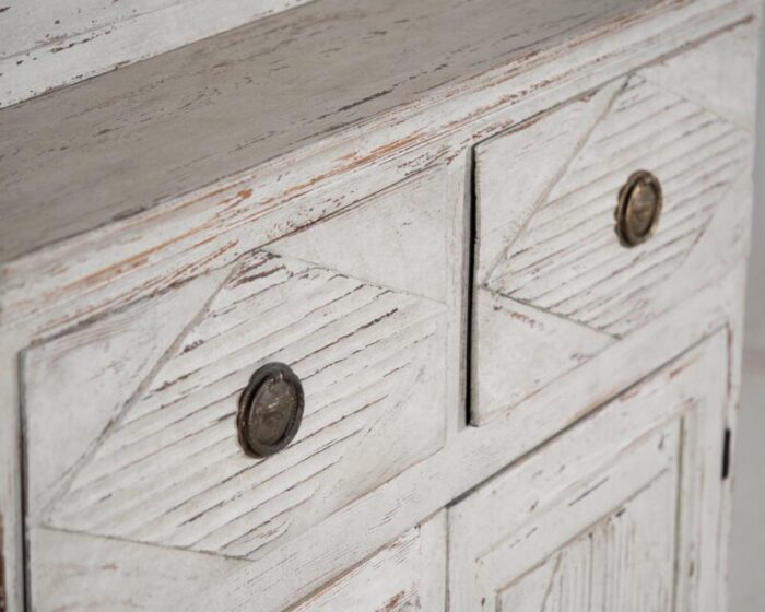 gustavian cabinet with carvings 9166