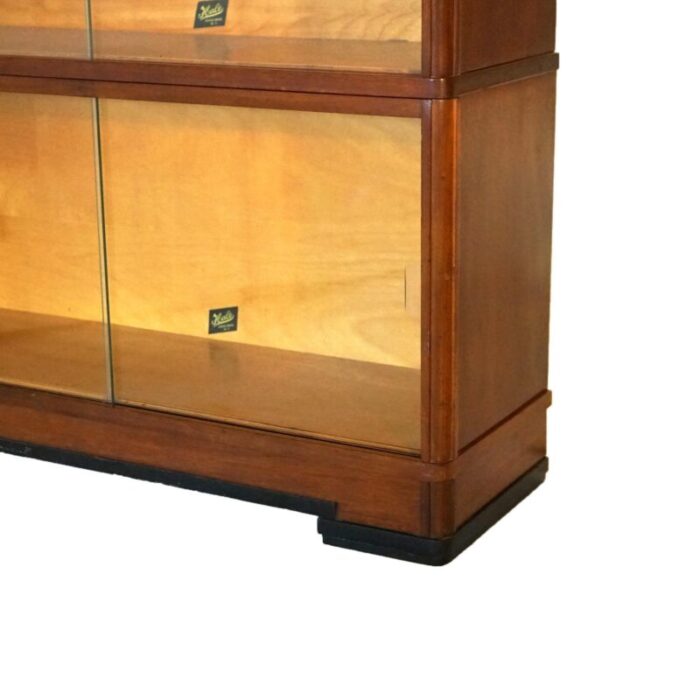 hale art deco mahogany four stack barrister bookcase c1930 2185