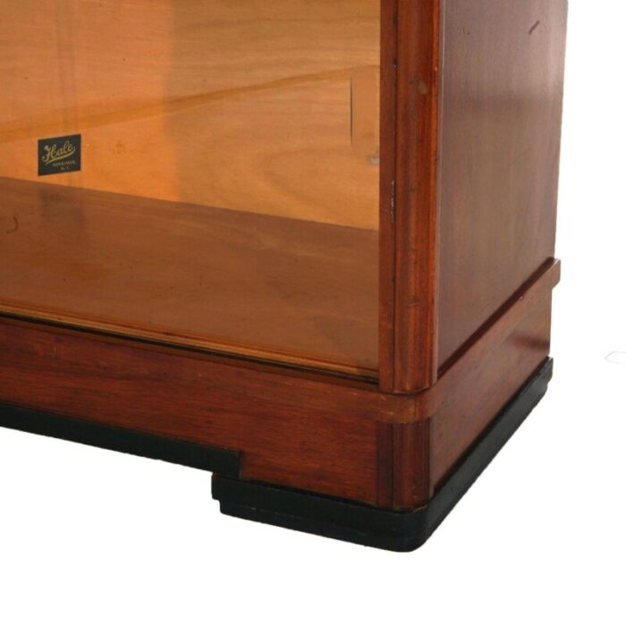 hale art deco mahogany four stack barrister bookcase c1930 8518