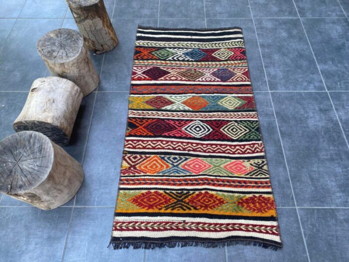 hand knotted wool hatchlu parda rug 4 x 61 2975