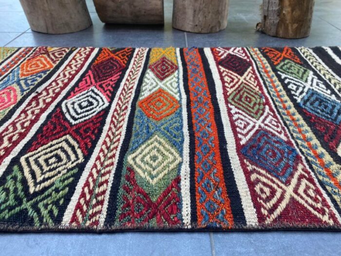 hand knotted wool hatchlu parda rug 4 x 61 6224