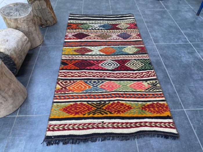 hand knotted wool hatchlu parda rug 4 x 61 8745