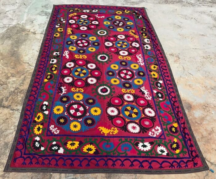 handmade multicolor tapestry 1970s 1