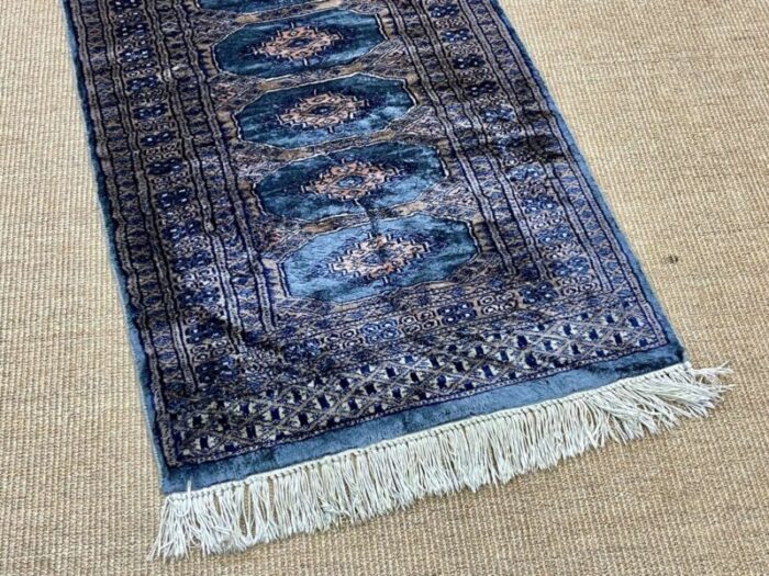 handmade pakistani wool and silk rug 6