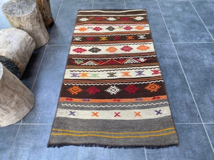 handwoven bohemian vintage kilim rug 6868