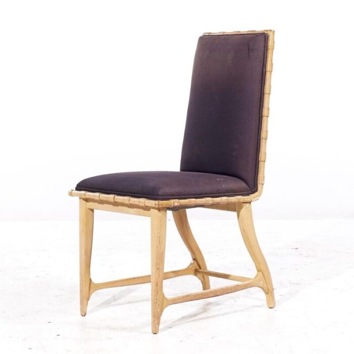 harold schwartz for romweber mid century oak dining chairs set of 6 2822