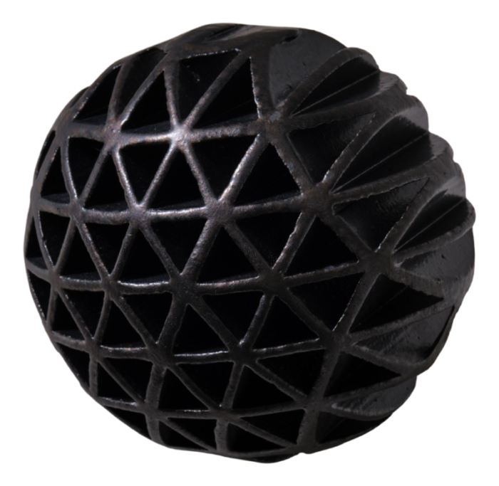 italian anthracite ceramic sphere sculpture by alessio tasca 1960s 0784