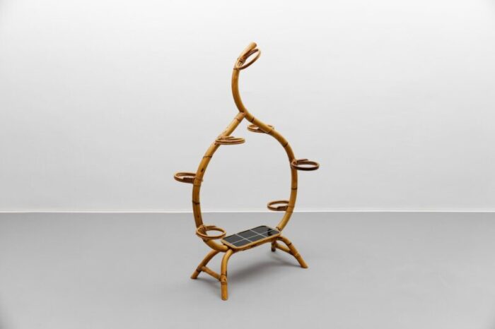 italian bamboo plant etagere 1950s 1