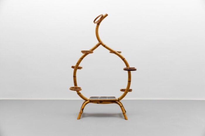 italian bamboo plant etagere 1950s 2