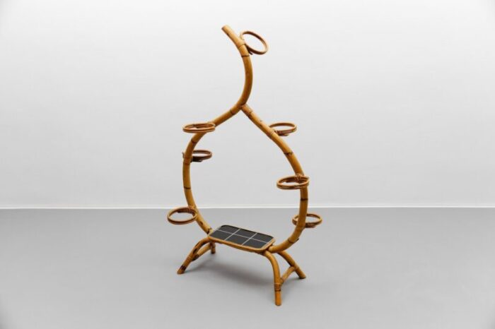 italian bamboo plant etagere 1950s 3