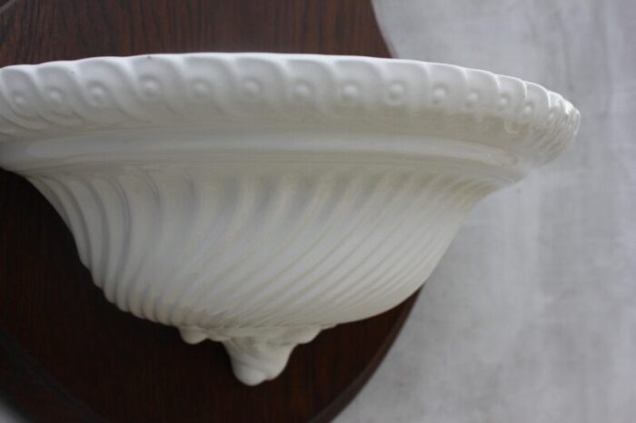 italian white faience wall fountain 1950s 8485