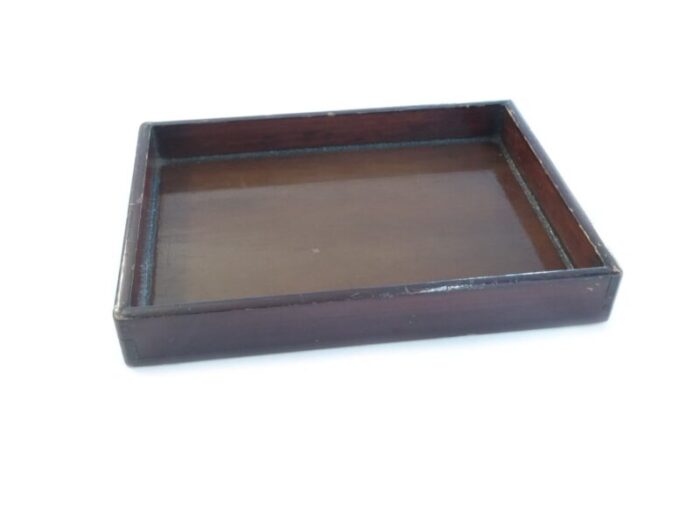 japanese lacquered wooden serving trays set 1950s set of 7 3