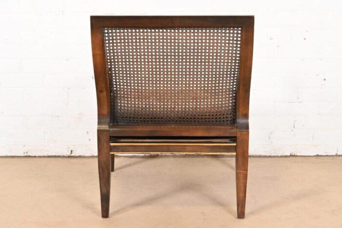 john widdicomb mid century hollywood regency maple and cane parcel gilt armchair or club chair circa 1950s 2906