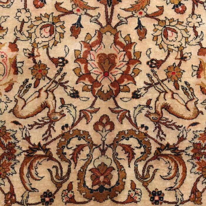 kum silk thin knot rug middle east 10