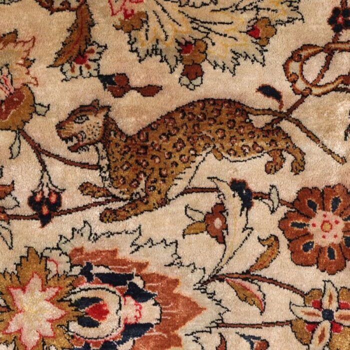 kum silk thin knot rug middle east 5