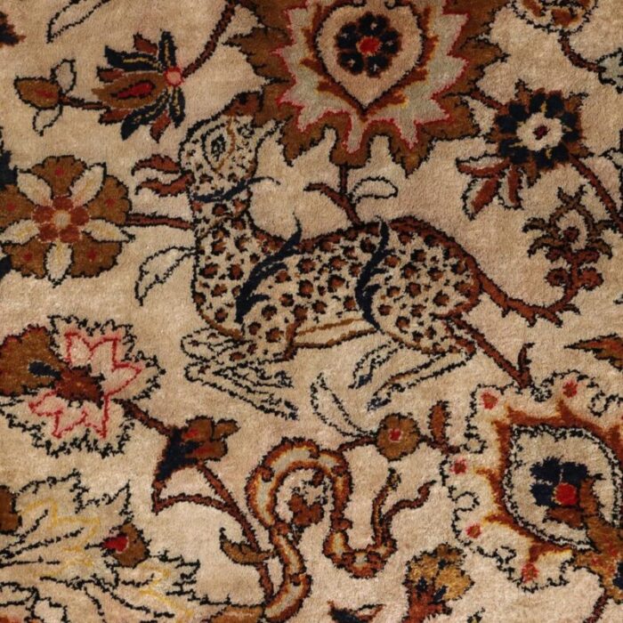 kum silk thin knot rug middle east 6