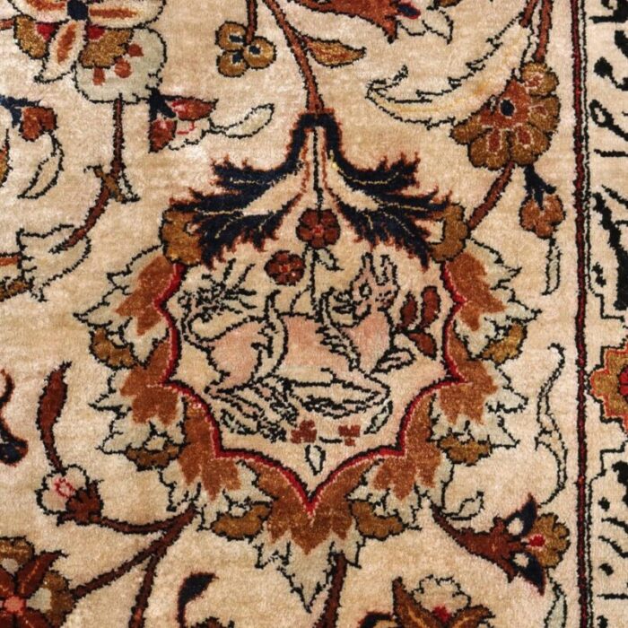 kum silk thin knot rug middle east 9