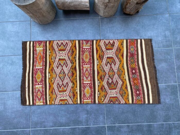 kurdish handmade oushak kilim rug 0615