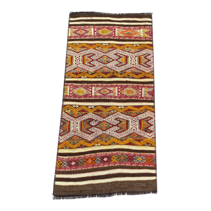 kurdish handmade oushak kilim rug 1412