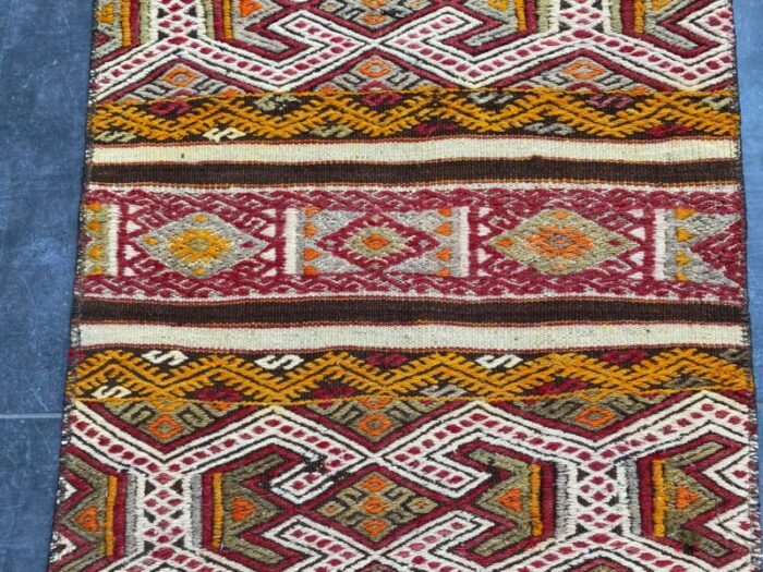 kurdish handmade oushak kilim rug 6609