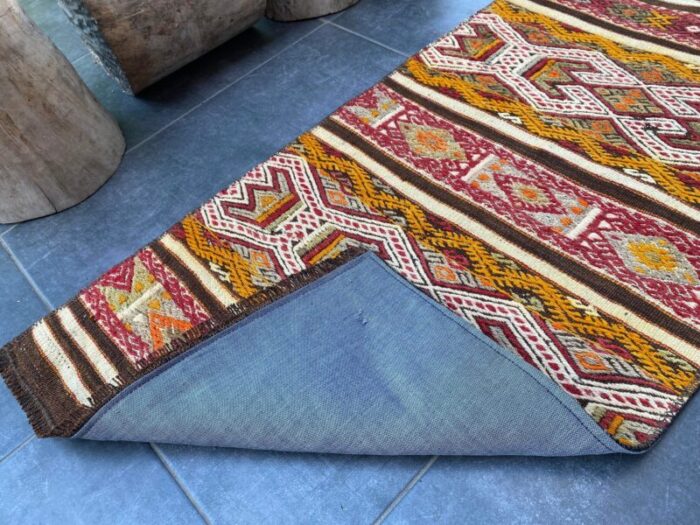 kurdish handmade oushak kilim rug 9721