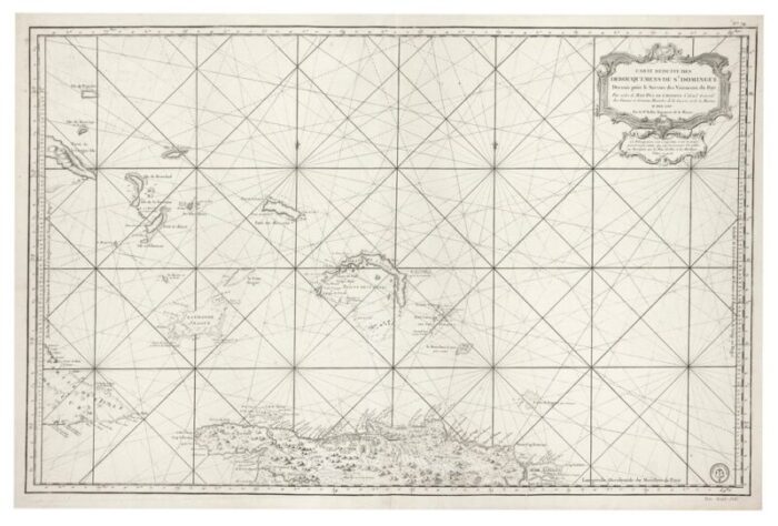 large and detailed chart of the bahamas 1700s 1