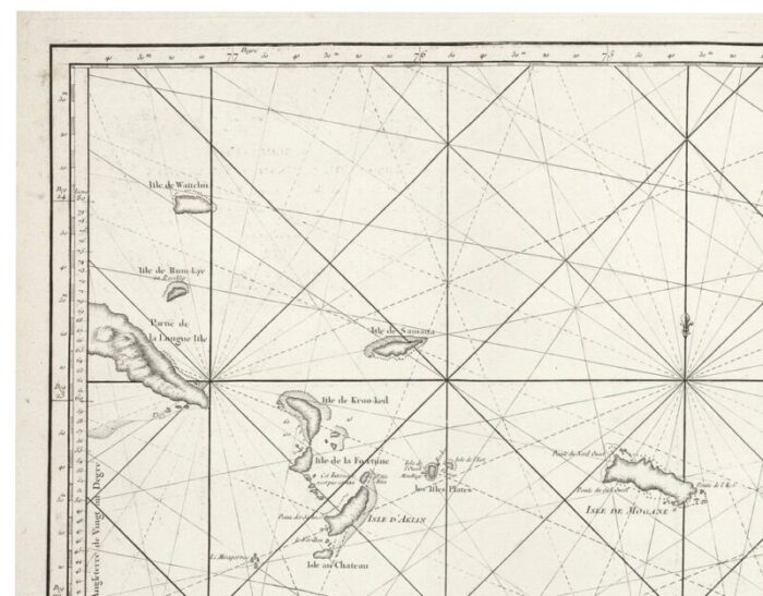 large and detailed chart of the bahamas 1700s 3