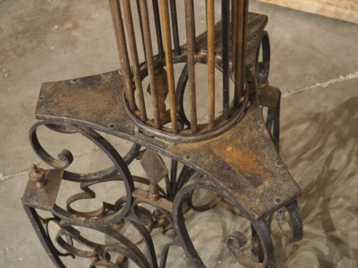 large antique wrought iron and bronze double sided lectern from france 19th c 4864