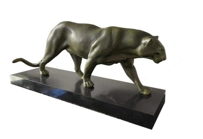 large art deco panther figurine 1