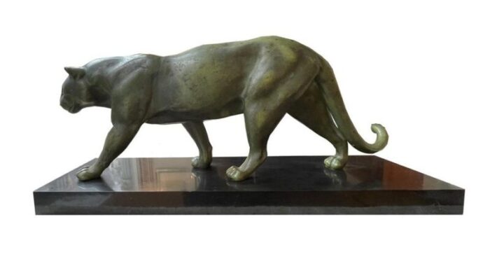 large art deco panther figurine 2