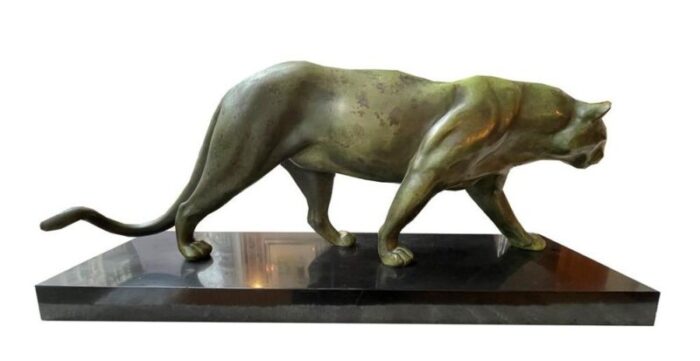 large art deco panther figurine 3