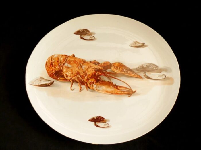 large lobster plate from boch freres 1950s 1