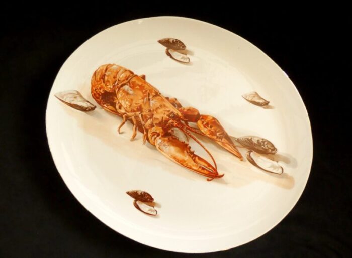 large lobster plate from boch freres 1950s 3