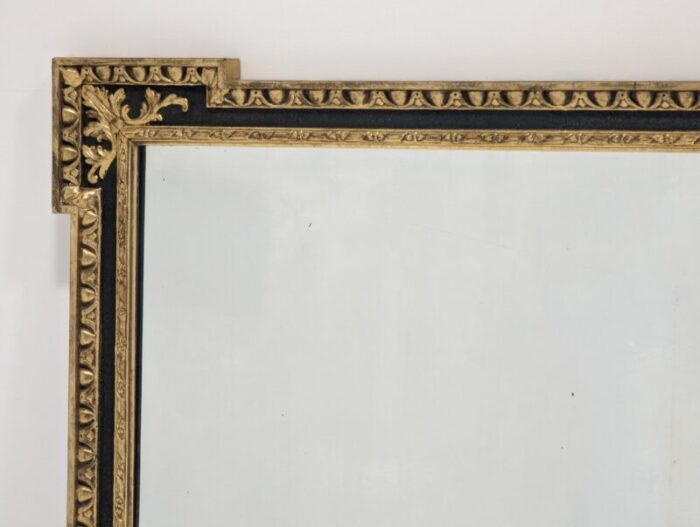 large ornate foxed black and gold mirror 3