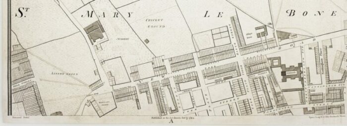 large scale survey of london map with marylebone st pancras 2