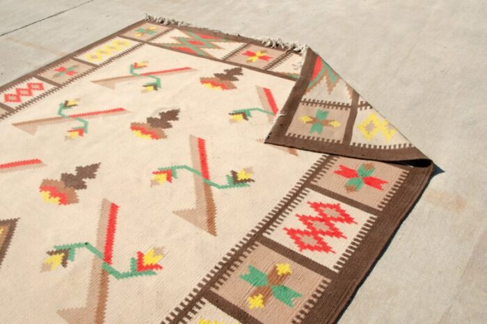 large vintage modern kilim rug 1970s 12