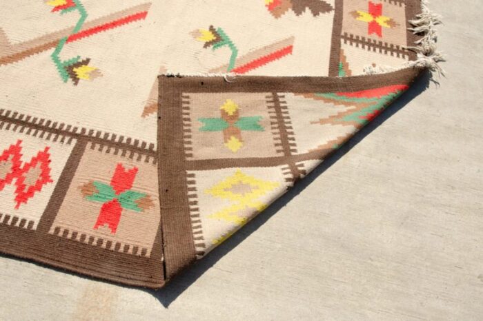 large vintage modern kilim rug 1970s 13