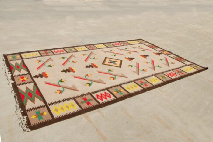 large vintage modern kilim rug 1970s 3