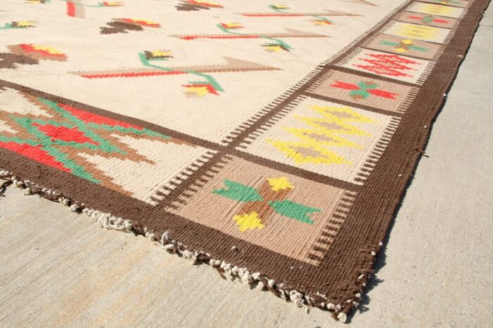 large vintage modern kilim rug 1970s 6