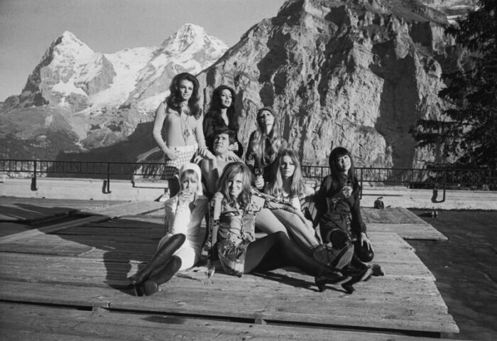 larry ellis bond girls 1968 silver gelatin fibre print 1