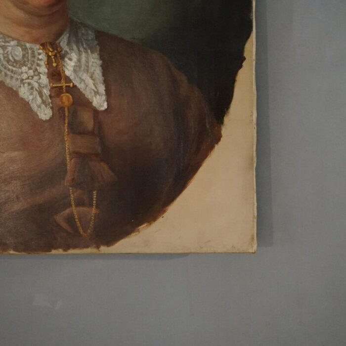 late 19th century antique oil on canvas portrait painting of a woman circa 1890 5506