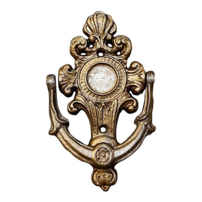 late 19th century rococo metal door knocker 5449