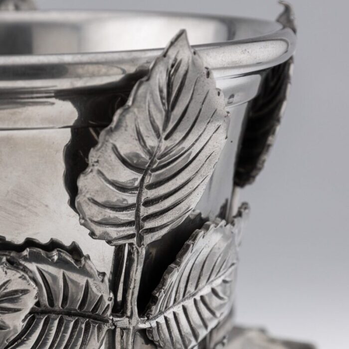 late 20th century italian pewter wine cooler by piero figura for atena 1980s 5