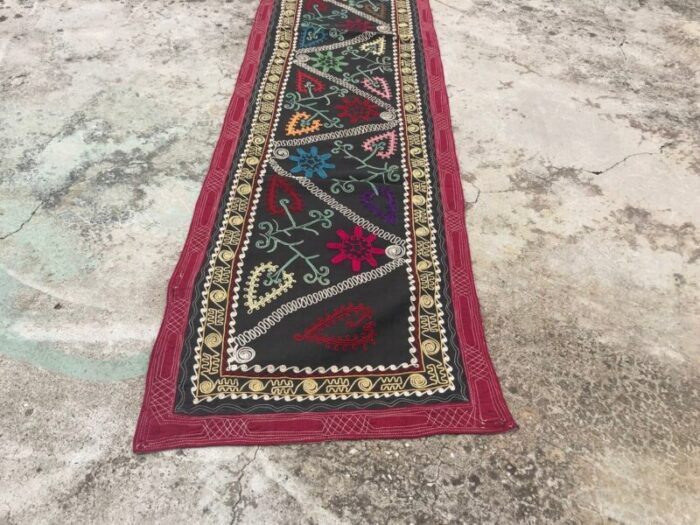 long vintage suzani wall hanging 1968 2