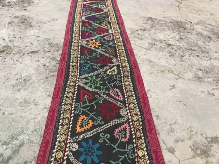 long vintage suzani wall hanging 1968 6