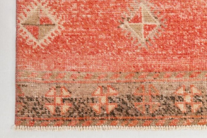 long vintage turkish narrow red brown tribal runner rug 10