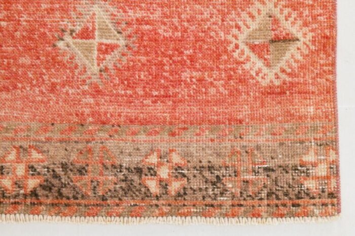 long vintage turkish narrow red brown tribal runner rug 11