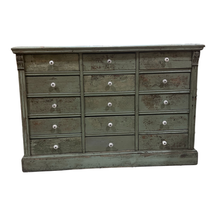 mid 19th century 15 drawer dresser 4560