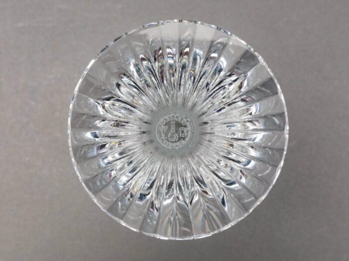 mid 20th century baccarat crystal france massena white wine glasses set of 2 3492