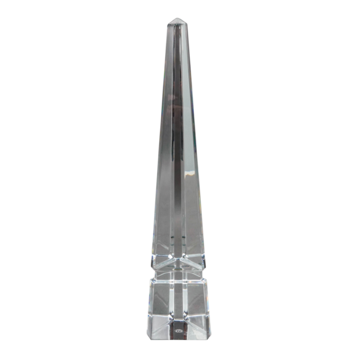 mid 20th century baccarat crystal france osiris obelisk glass sculpture large 1924